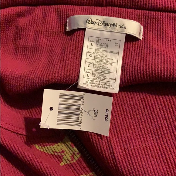 NWT L Walt Disney Mickey 3/4 sleeve zip up… - Picture 5 of 7